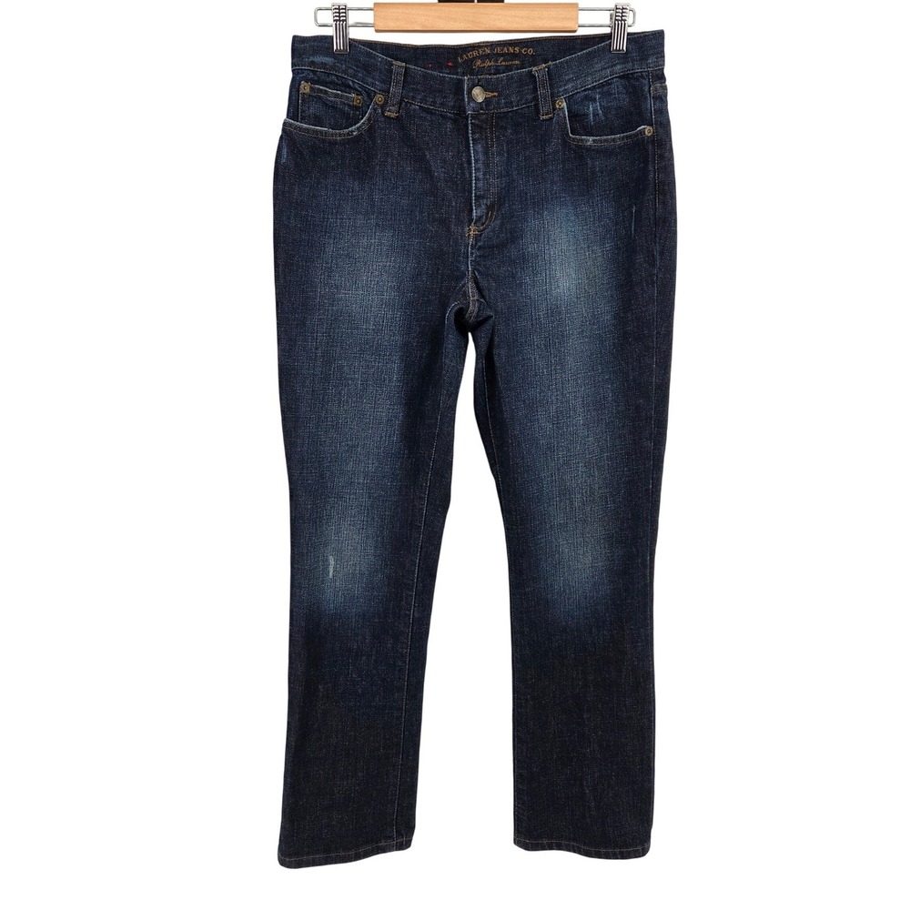 Lauren Jeans Co Ralph Lauren‎ Women's Blue Denim Straight Leg Jeans Size 16